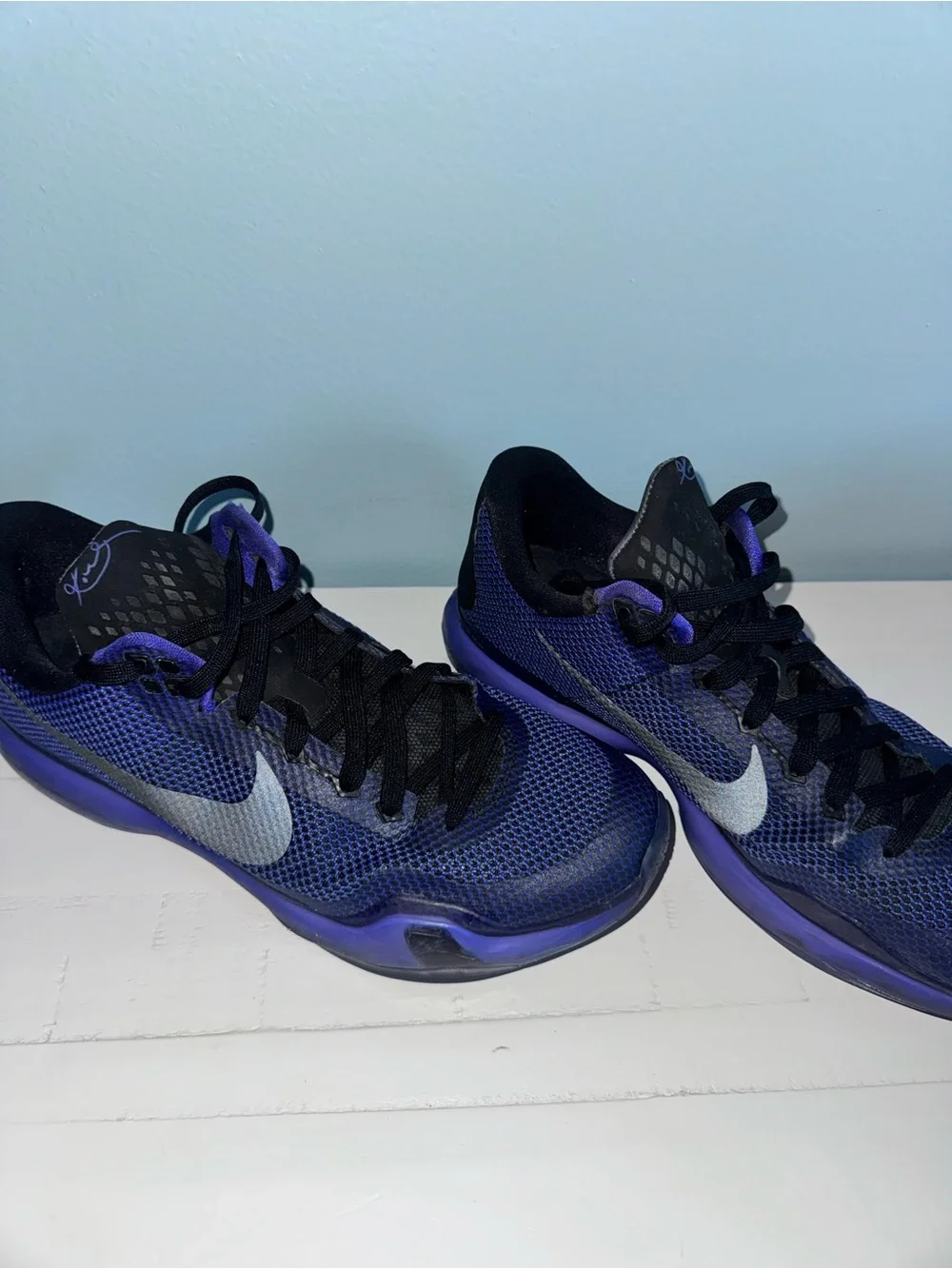 Nike Kobe X 10 Blackout Persian Violet Basketball Shoes Mens Size 11.5
